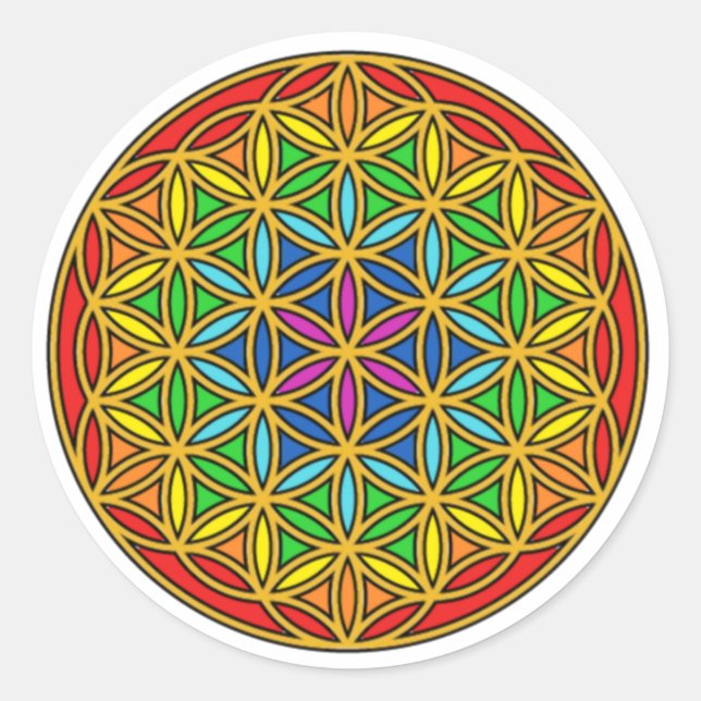 Adesivo Flor da Vida Chakra1 (Frente)