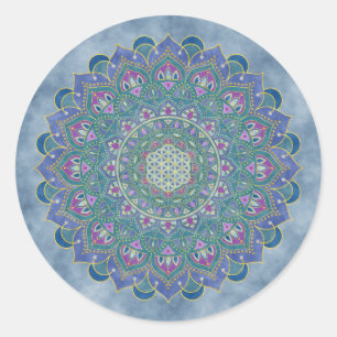 Adesivo Flor Da Vida - Estilo De Mandala Índia 1