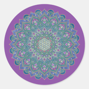 Adesivo Flor Da Vida - Estilo De Mandala Índia 1