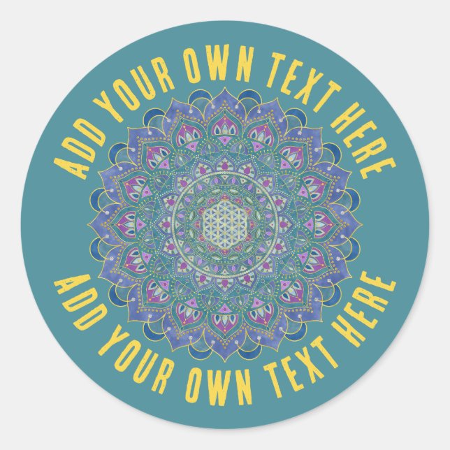 Adesivo Flor Da Vida - Estilo De Mandala Índia 1 (Frente)