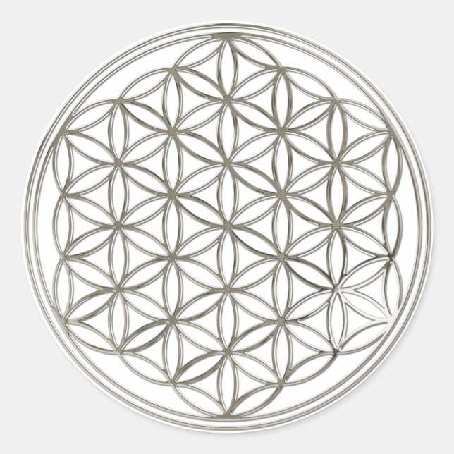 Adesivo Flor da vida, Flower Of Life |/silver big (Frente)