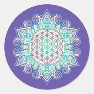 Adesivo Flor Da Vida - Índia Mandala 2