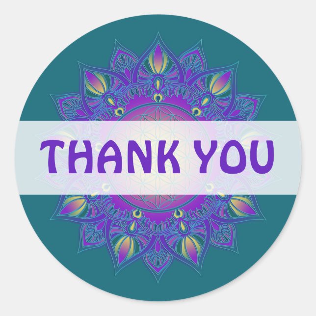 Adesivo Flor Da Vida - Índia Mandala 3 (Frente)