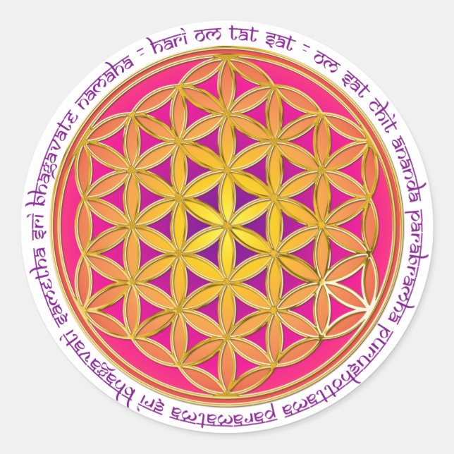 Adesivo Flor Da Vida / Moola Mantra (Frente)