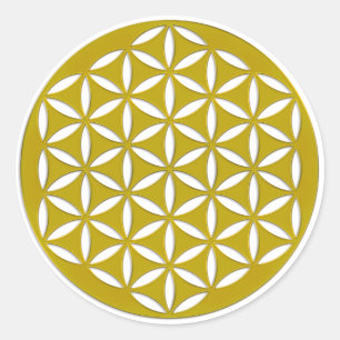 Adesivo Flor da vida - ouro socado + suas ideias
