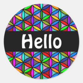 Adesivo Flor da vida - padrão sem costura - multicoloração