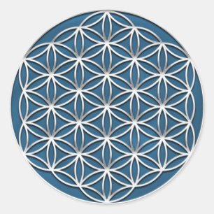 Adesivo Flor da vida prata - Flower of life -
