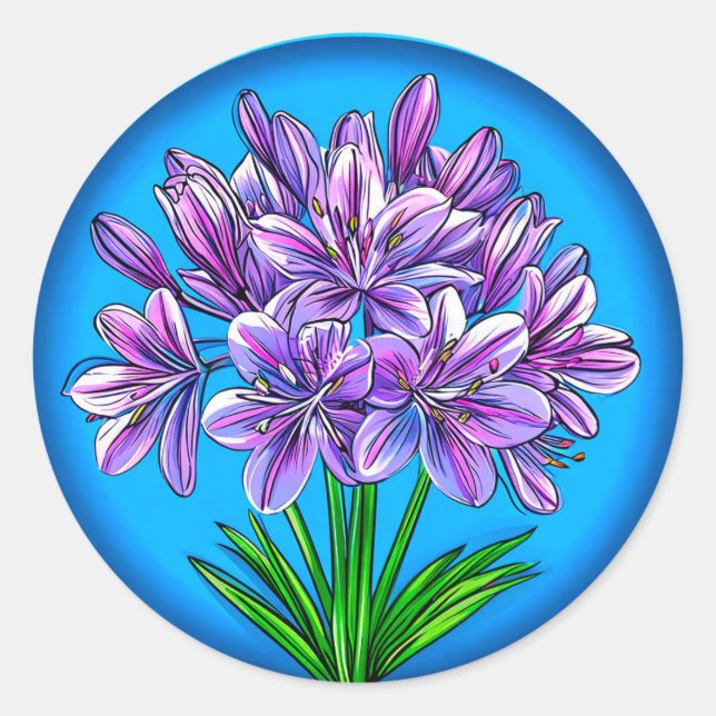 Adesivo flor de Agapanthus (Frente)