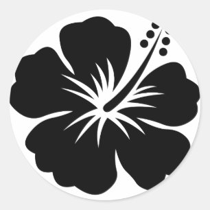 Adesivo Flor de áloha preta