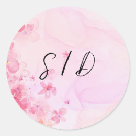 Adesivo Flor de aquarela rosa