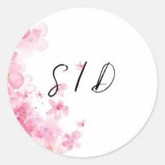 Adesivo Flor de aquarela rosa 