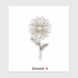 Adesivo Flor de Aster Dourado