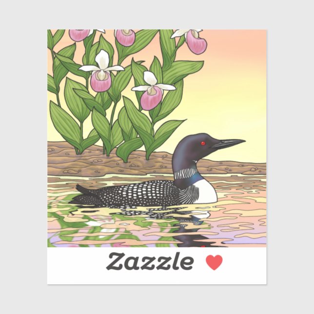 Adesivo Flor de Ave do Estado do MN Flor de Boca (Folha)