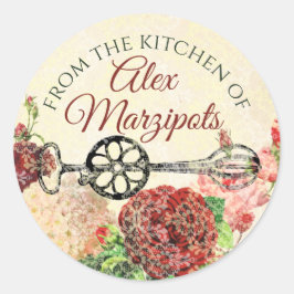 Adesivo Flor de batedor de ovos da cozinha personalizada