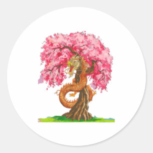 Adesivo Flor de Cerejeira Dragão Chinês Ano Novo Chinês 20