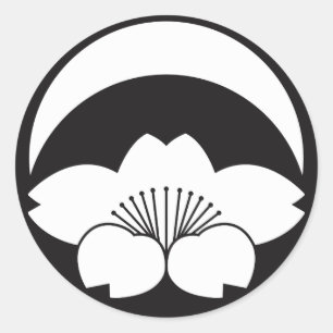 Adesivo Flor de cerejeira sob a lua crescente