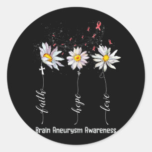 Adesivo Flor de Conscientização sobre Aneurisma Cerebral F