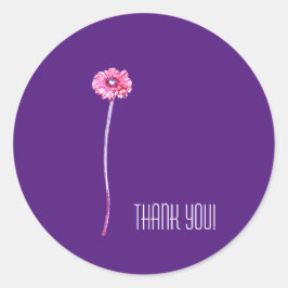 Adesivo Flor de Gerbera Púrpura, Vermelha pálida, Muito Ob