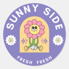 Adesivo flor de lado ensolarada