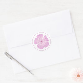 Adesivo Flor de Lavatera Rosa