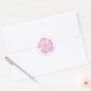 Adesivo Flor de Lavatera Rosa