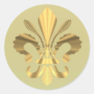 Adesivo Flor de lis Dourado