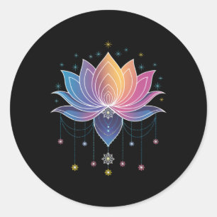 Adesivo Flor de Lótus Chuva de Cores Boêmia Flor de Lótus
