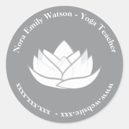 Adesivo Flor de lótus de Cinza Elegante