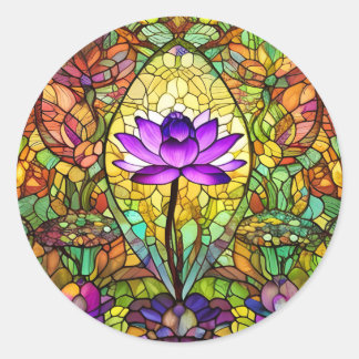 Adesivo Flor de Lotus de Vidro Estreitado