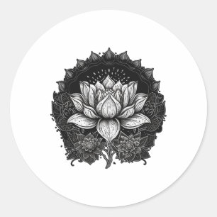 Adesivo Flor de Lótus de Yoga na Flor de Lótus Mandala