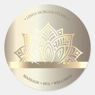 Adesivo Flor de Lótus Dourada Chic Yoga