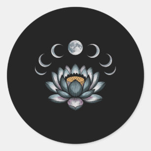 Adesivo Flor de Lótus Fases da Lua Zen Amante do Yoga Espi