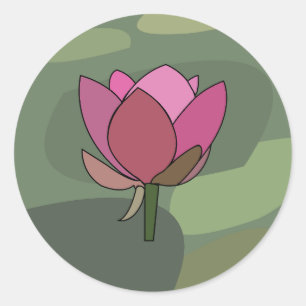 Adesivo Flor de Lótus Rosa