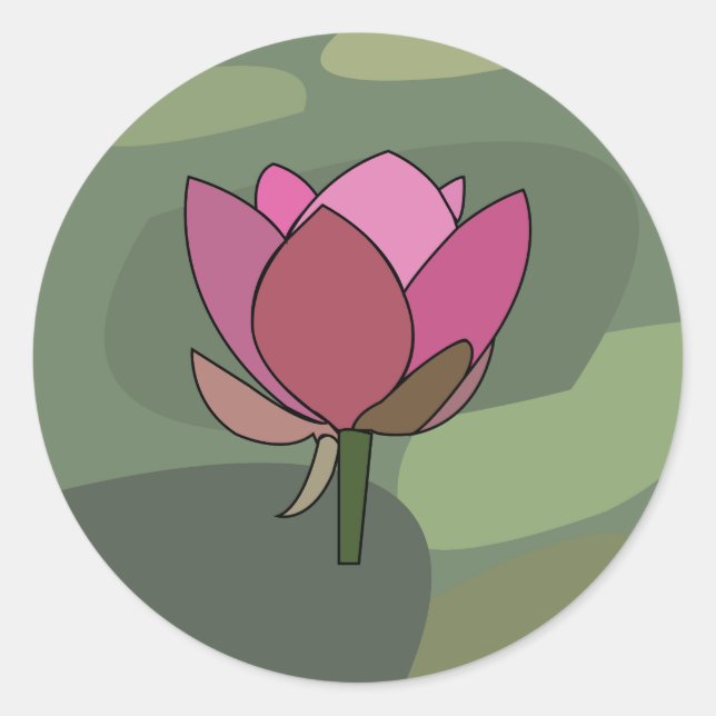 Adesivo Flor de Lótus Rosa  (Frente)