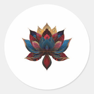 Adesivo Flor de Lótus Vintage Zen Budismo Japonês Yoga _4
