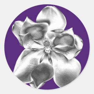Adesivo Flor de Magnolia de Aço em vinhetas