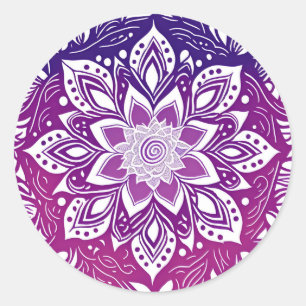 Adesivo Flor de Mandala Roxo