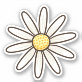 Adesivo Flor de margarida branca