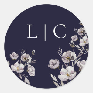 Adesivo Flor de marinho escura de casamento elegante