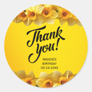 Adesivo Flor de Nascimento de Março Narciso Personalizável