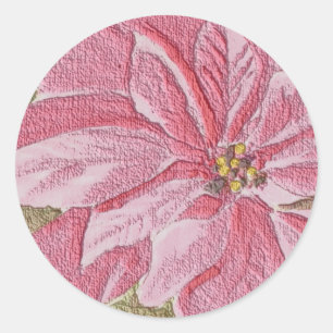 Adesivo Flor de Natal Pintada de Poinsettia