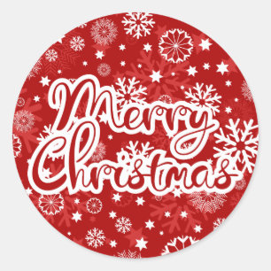 Adesivo Flor de Neve Vermelho Moderno Vestido de Natal Fel