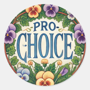 Adesivo Flor de Pansy Pro-Choice