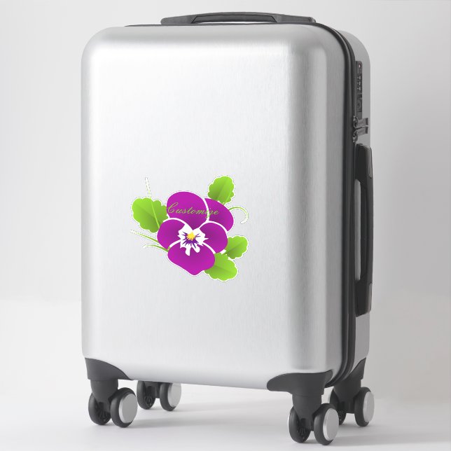 Adesivo Flor de Pensamento Roxo Thunder_Cove (Mala)