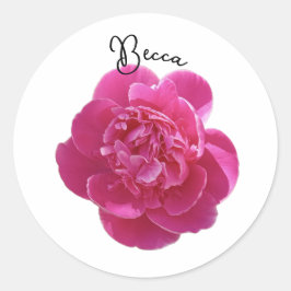 Adesivo Flor de Peônias Rosa Vibrante Personalizado