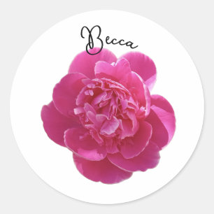Adesivo Flor de Peônias Rosa Vibrante Personalizado