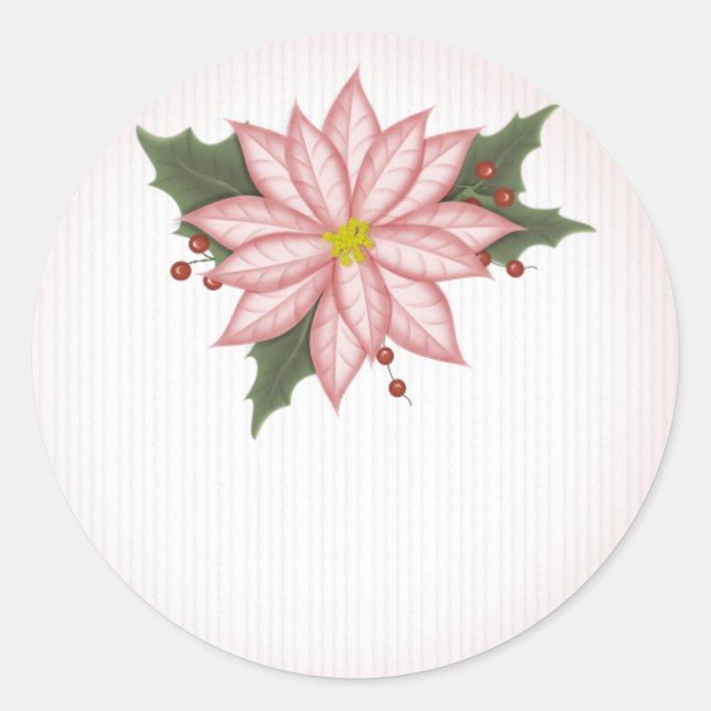 Adesivo Flor de Poinsetta Rosa de Natal (Frente)