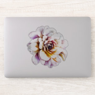 Adesivo Flor de Rosa de Aquarela Branca