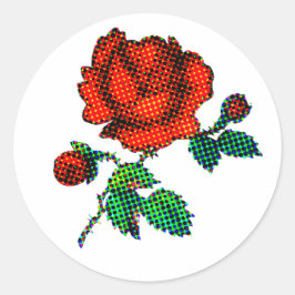 Adesivo Flor de Rosa Meia-Tinta Arte Fina