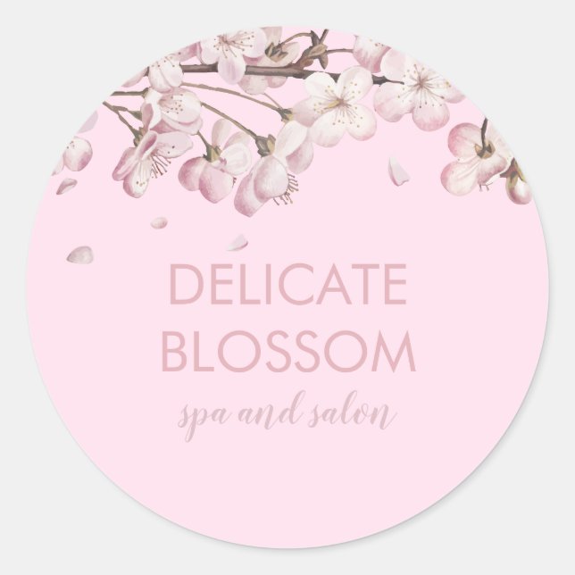 Adesivo Flor de Sakura Rosa Moderno Delicado (Frente)